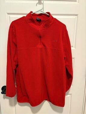The North Face Red Half-Zip Fleece Pullover